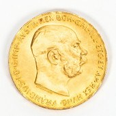 ONE AUSTRIAN GOLD CORONA, 1915
