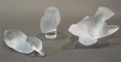 ONE BACCARAT AND TWO LALIQUE F