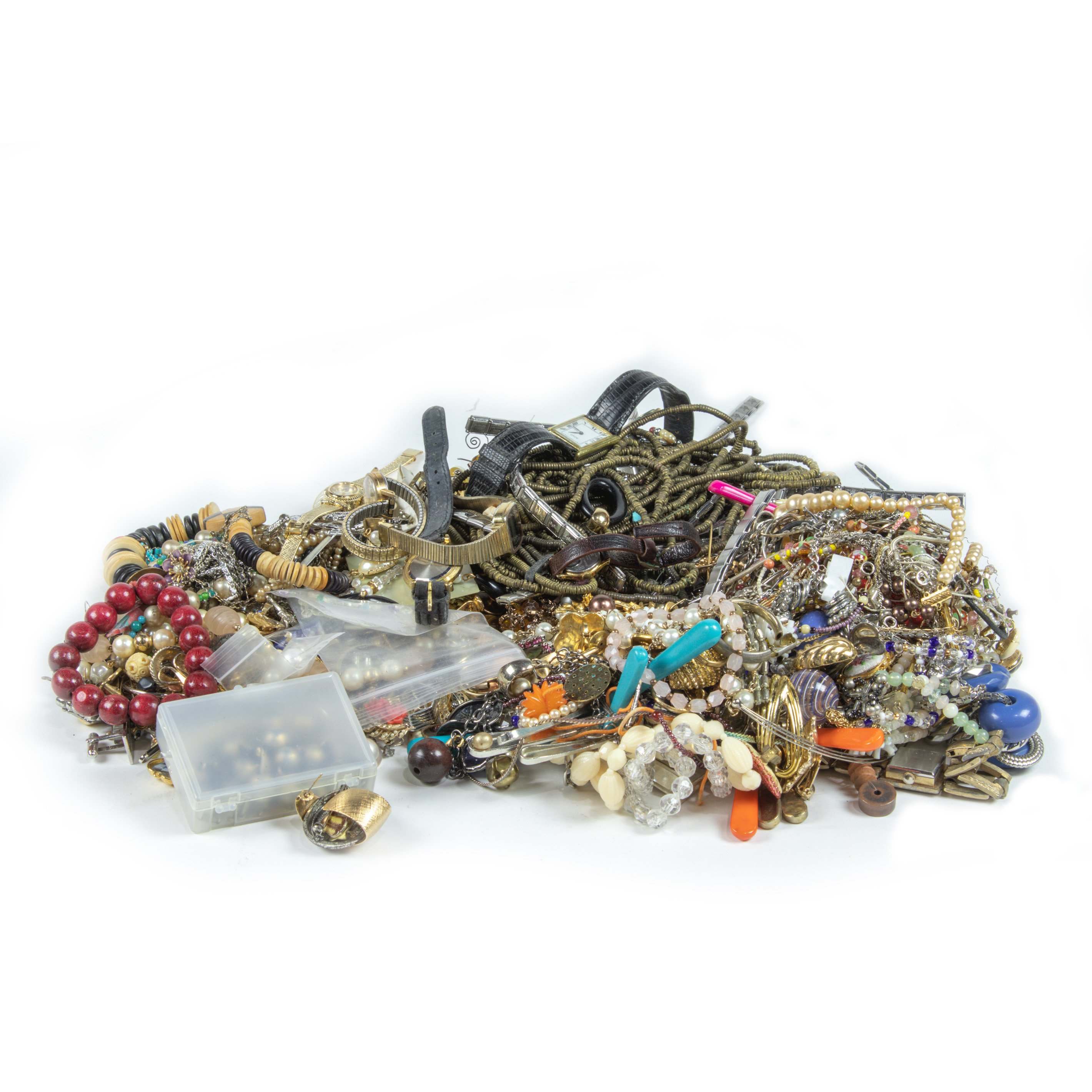 ONE BAG OF COSTUME JEWELRY One