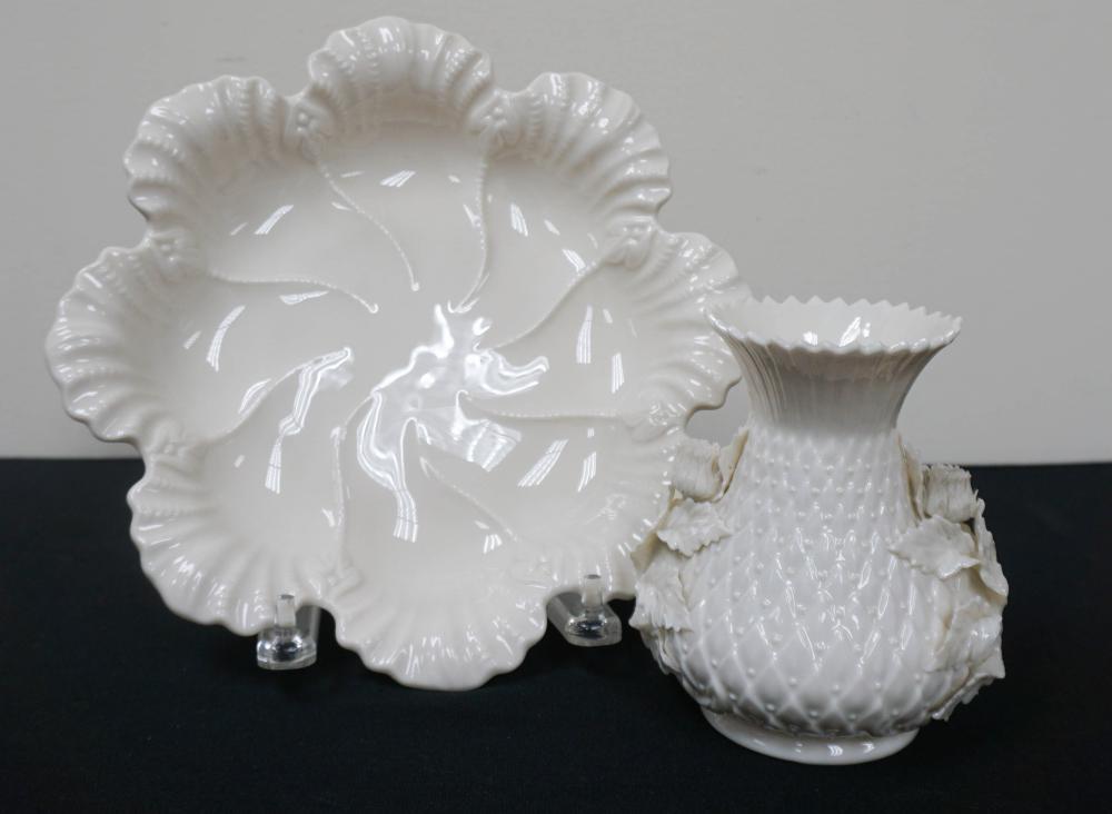 ONE BELLEEK FLORAL ENCRUSTED