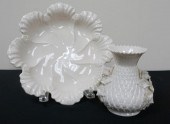 ONE BELLEEK FLORAL ENCRUSTED P