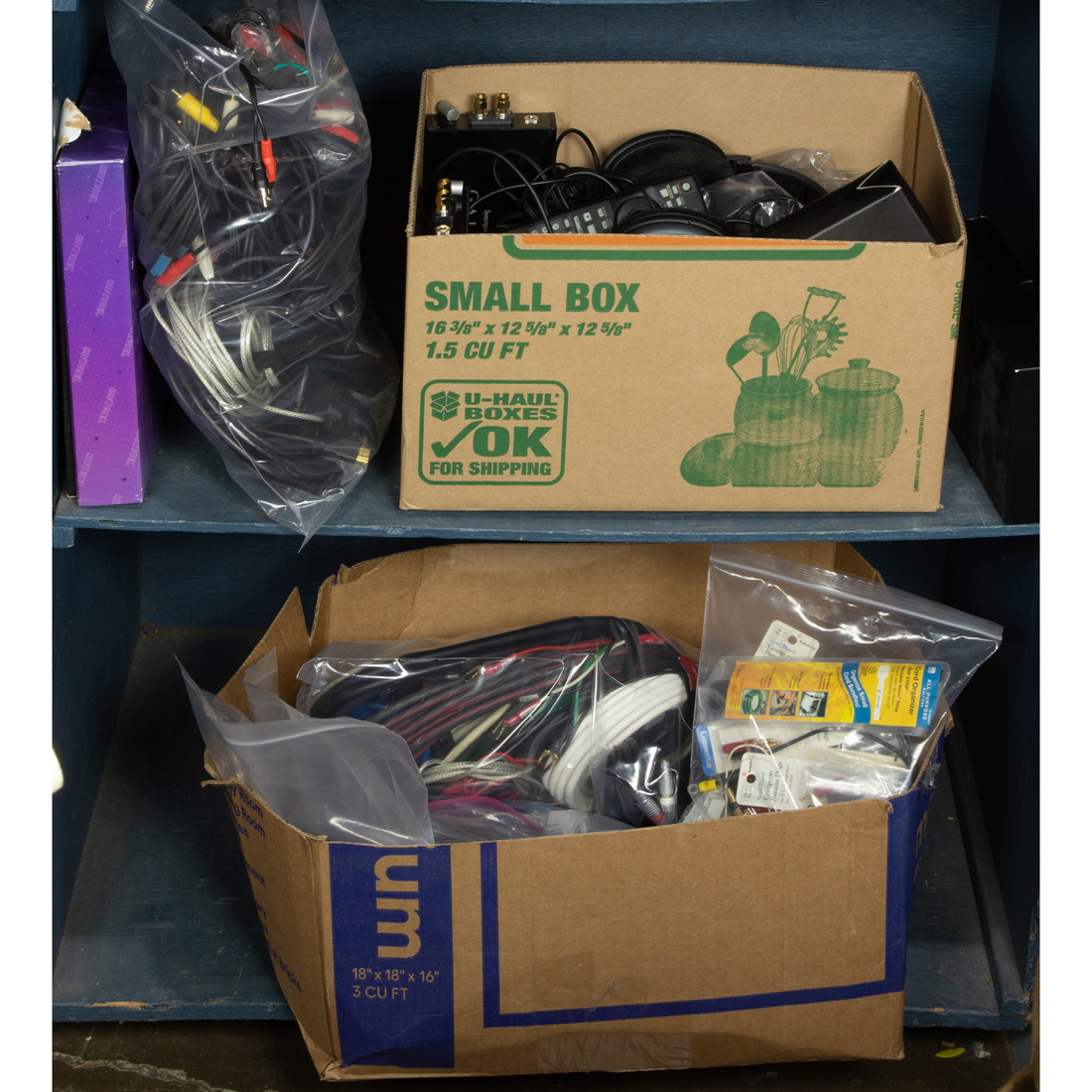 ONE BIN INCLUDING CABLE CORDS One