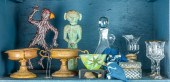 ONE BIN OF DECORATIVE ART INCL