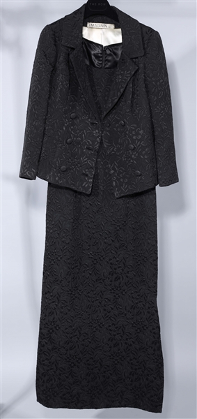 One black embroidered I. Magnin