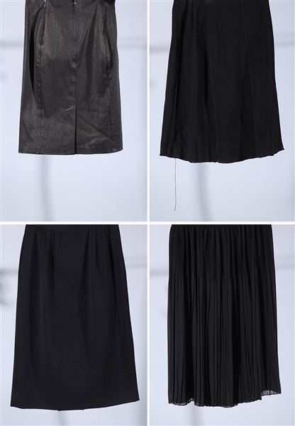 One black Givenchy silk pleated