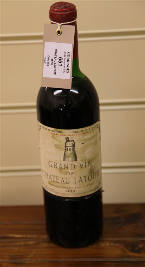 One bottle of Chateau Latour 1973