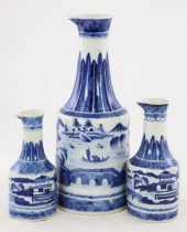 ONE CANTON EWER AND TWO CRUETS
