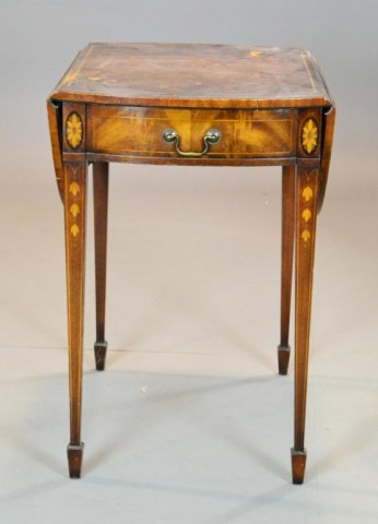 ONE-DRAWER INLAID LEATHER