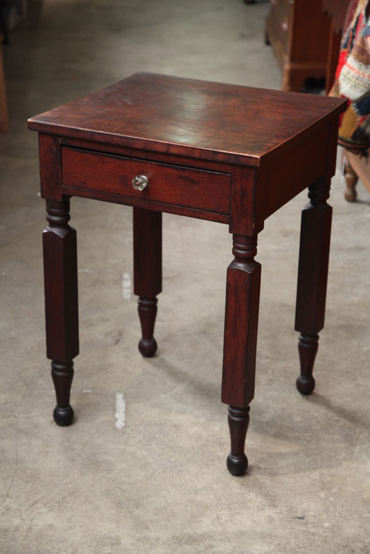 ONE DRAWER STAND. Cherry with a