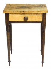 ONE DRAWER STAND, CURLY MAPLE