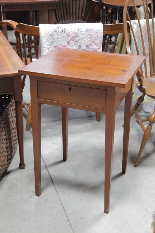 ONE DRAWER STAND. Walnut having
