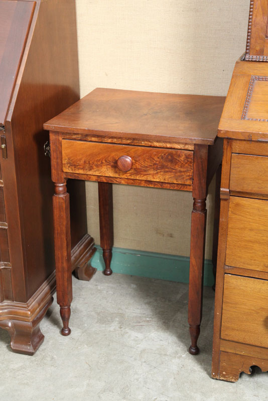 ONE DRAWER STAND. Walnut with