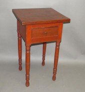 ONE DRAWER STANDca. 1840; mixe