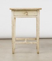 ONE-DRAWER WHITE STAND, SPENCE