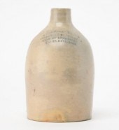 ONE-GALLON STONEWARE JUG, BRUN