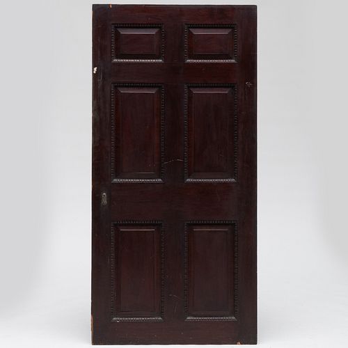 ONE GEORGE III CARVED MAHOGANY DOOR