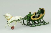 ONE HORSE OPEN SLEIGH Hubley d