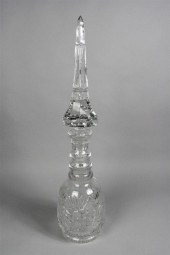 ONE MASSIVE CUT GLASS DECANTER