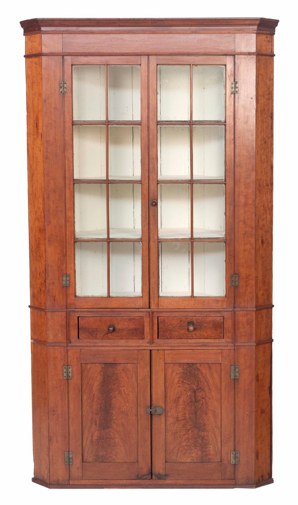 ONE-PIECE CORNER CUPBOARD