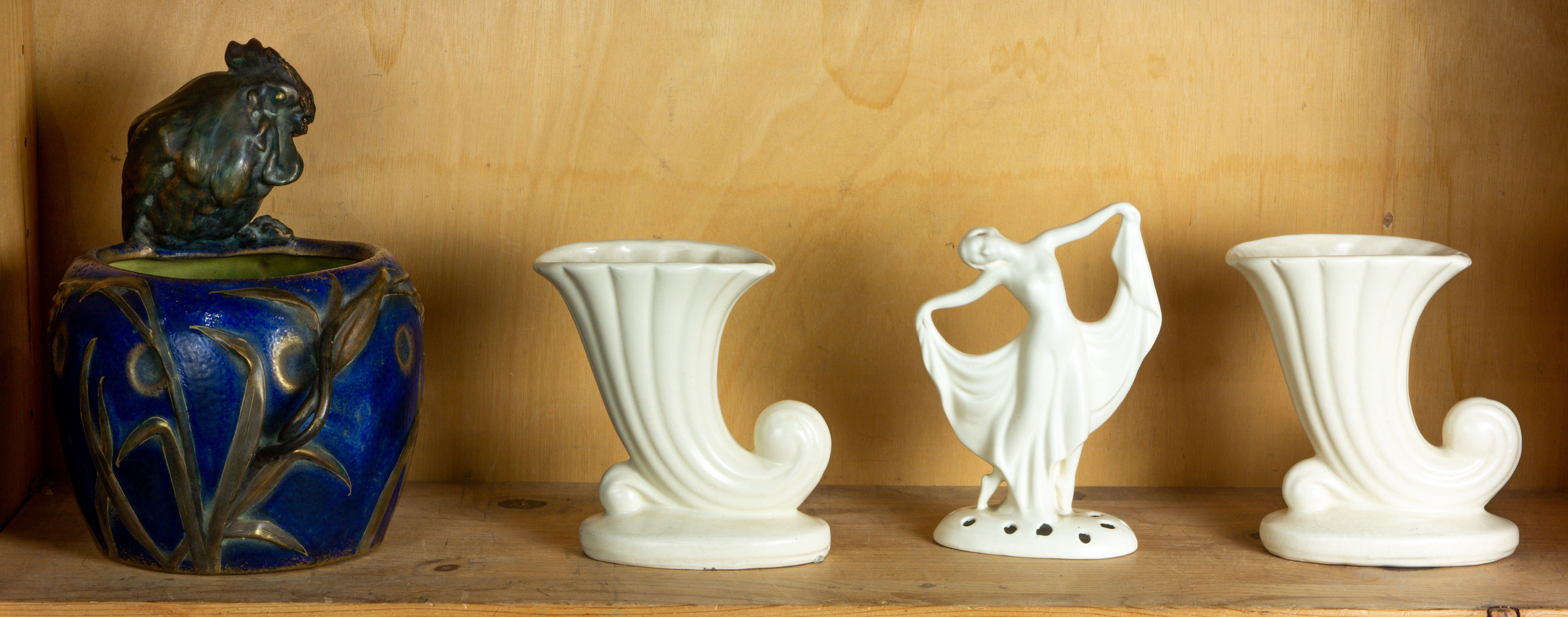 ONE SHELF OF ASSOCIATED ART DECO