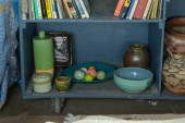 ONE SHELF OF ASSOCIATED DECORA