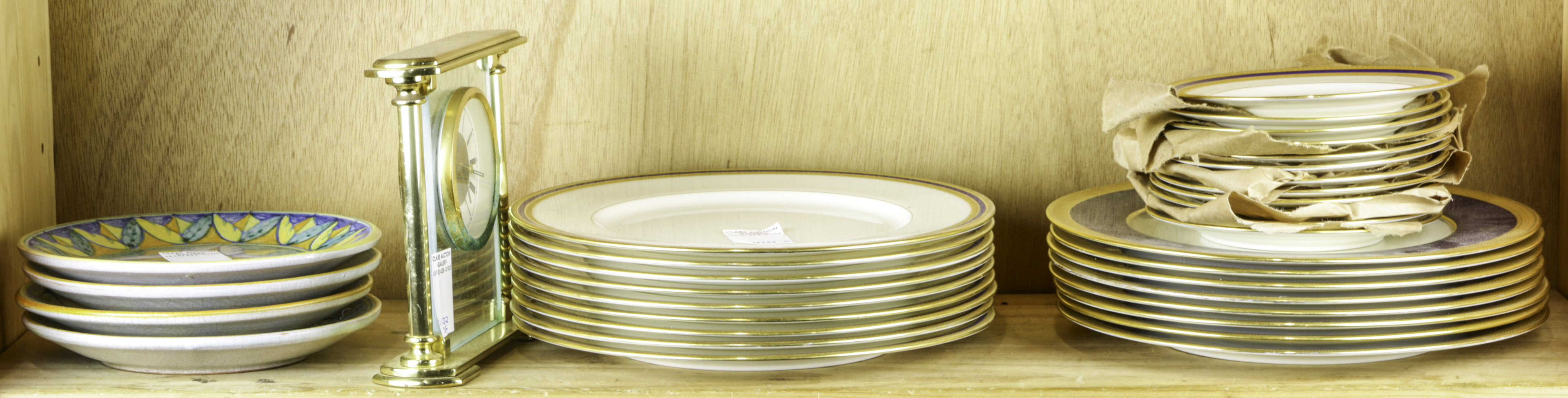 ONE SHELF OF ASSOCIATED LENOX CHINA
