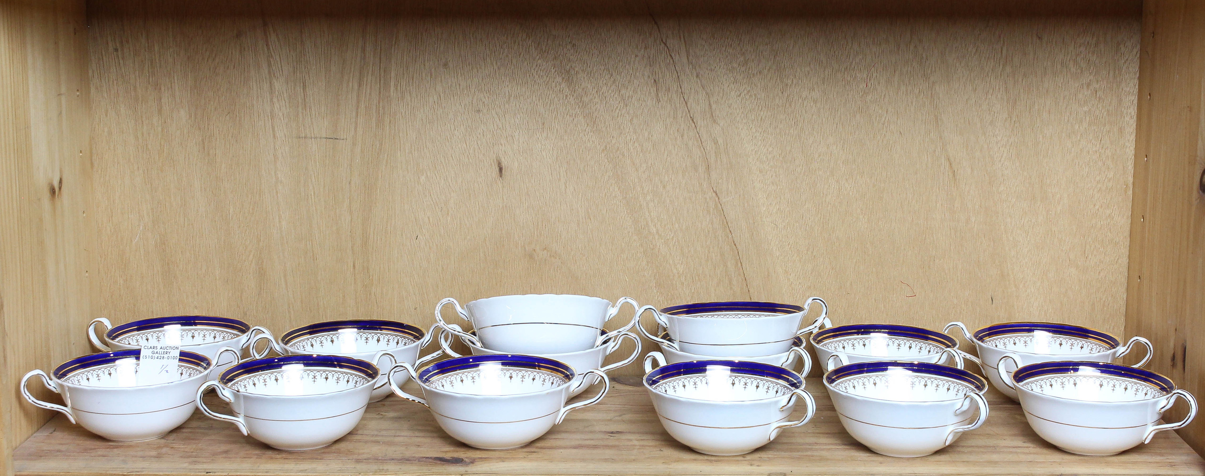 ONE SHELF OF AYNSLEY BONE CHINE