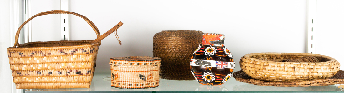 ONE SHELF OF BASKETS One shelf of