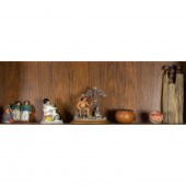 ONE SHELF OF ETHNIC FIGURES AN