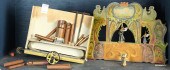 ONE SHELF OF FOLK ART PIECES O