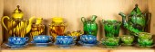 ONE SHELF OF MEXICAN DRIPWARE