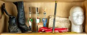 ONE SHELF OF MILITARIA INCLUDI