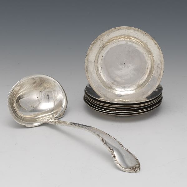 ONE STERLING SILVER LUNT LADLE,