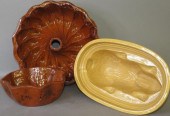 ONE YELLOWWARE & TWO REDWARE F