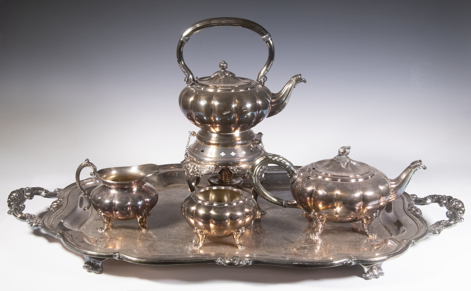 ONEIDA SILVER-PLATE TEA SERVICE (5)