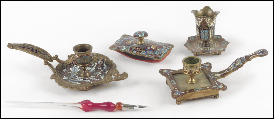 ONYX AND CHAMPLEVE ENAMEL