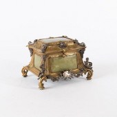 ONYX AND ORMOLU CASKET WITH NE