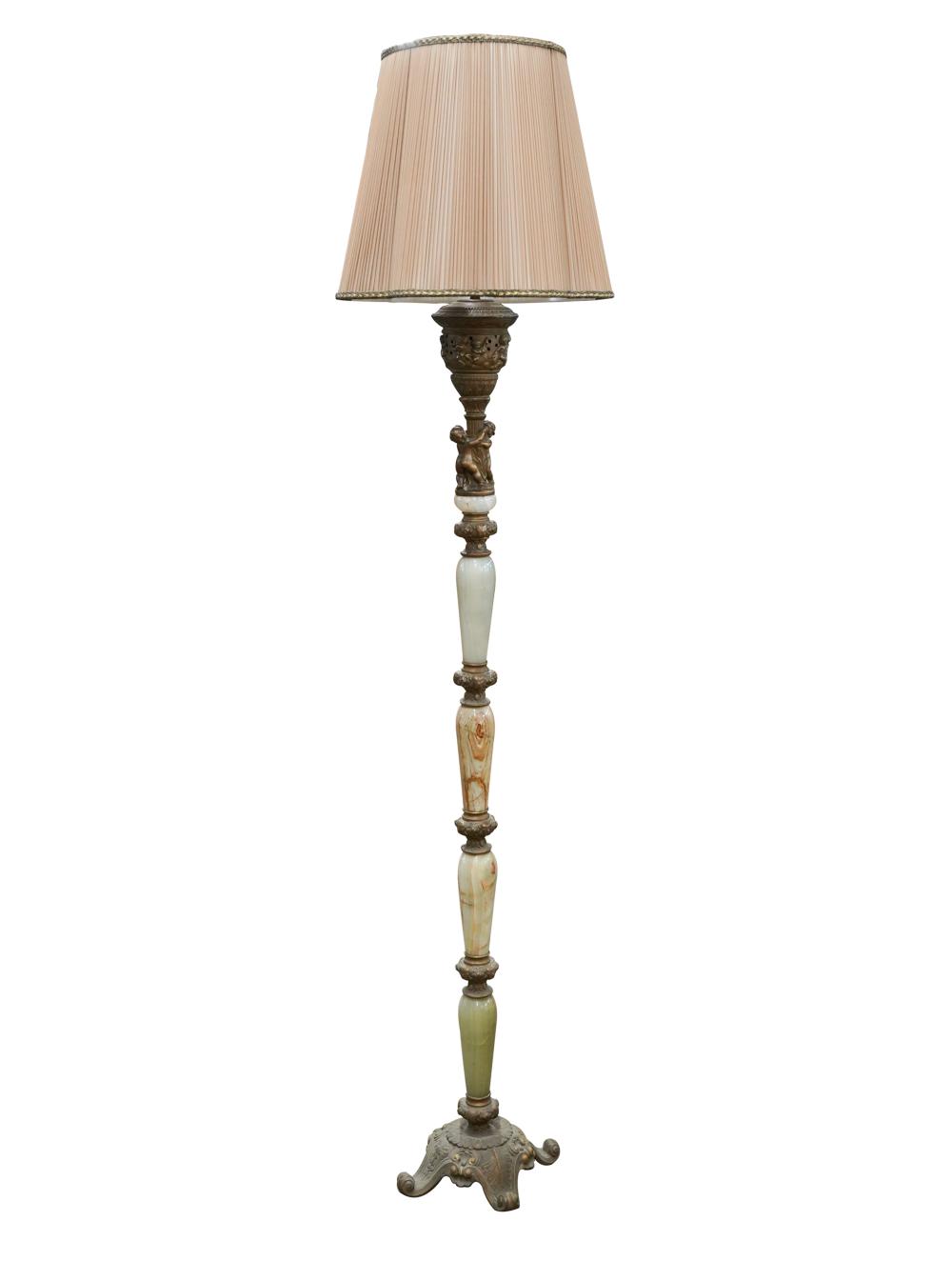 ONYX & BRASS FLOOR LAMPthe