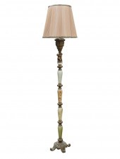 ONYX & BRASS FLOOR LAMPthe ple