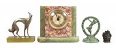 Onyx mantle clock and Art Deco