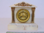 ONYX MANTLE CLOCK WITH BRONZE