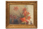 OOCB - Red Flowers in Red Pot