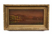 OOP- 19th C lake scene signed