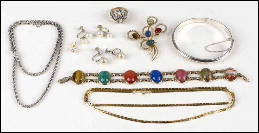 OPAL AND 14 KARAT WHITE GOLD