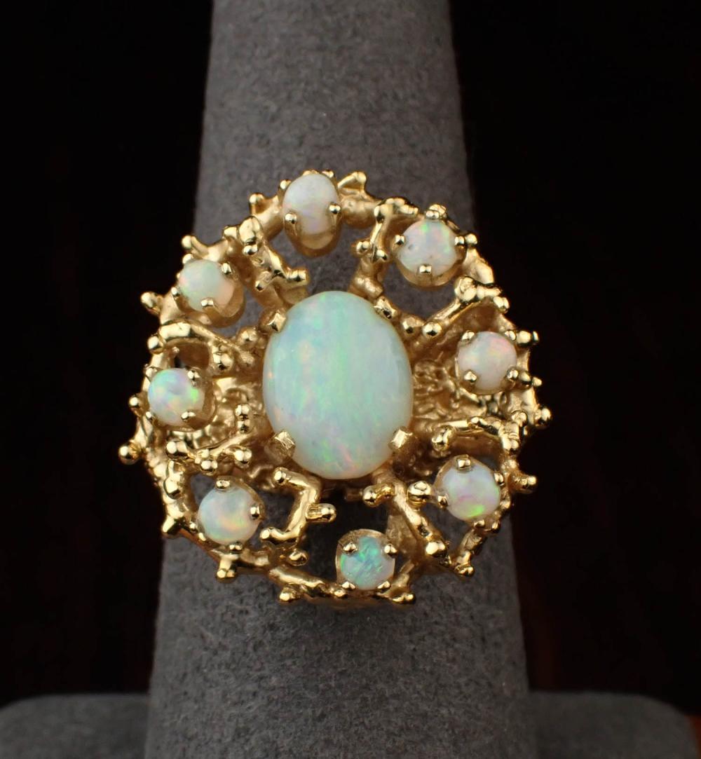 OPAL AND FOURTEEN KARAT YELLOW GOLD