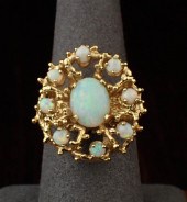 OPAL AND FOURTEEN KARAT YELLOW