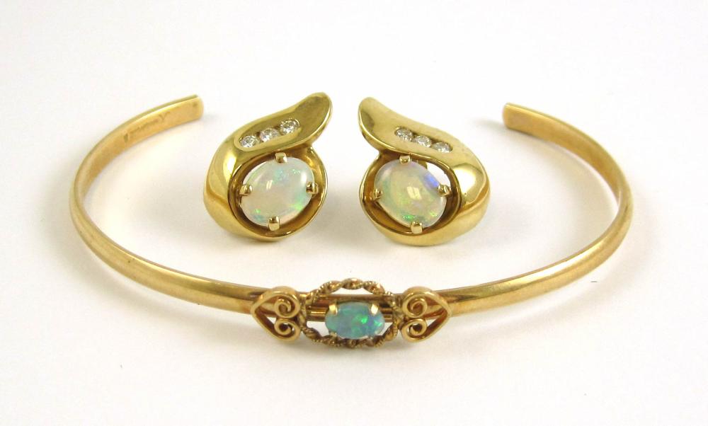 OPAL CUFF BRACELET AND CLIP-ON