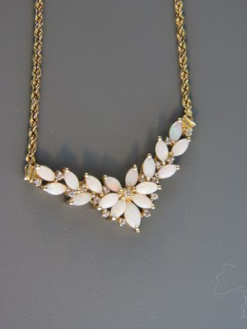 Opal & Diamond Necklace 17