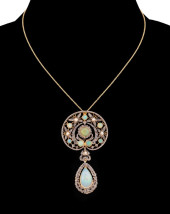 OPAL, DIAMOND & PEARL PENDANT