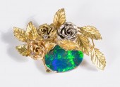 OPAL DOUBLET, DIAMOND AND GOLD
